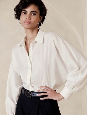 NWT Banana Republic Factory Volume-Sleeve Shirt Size XXS